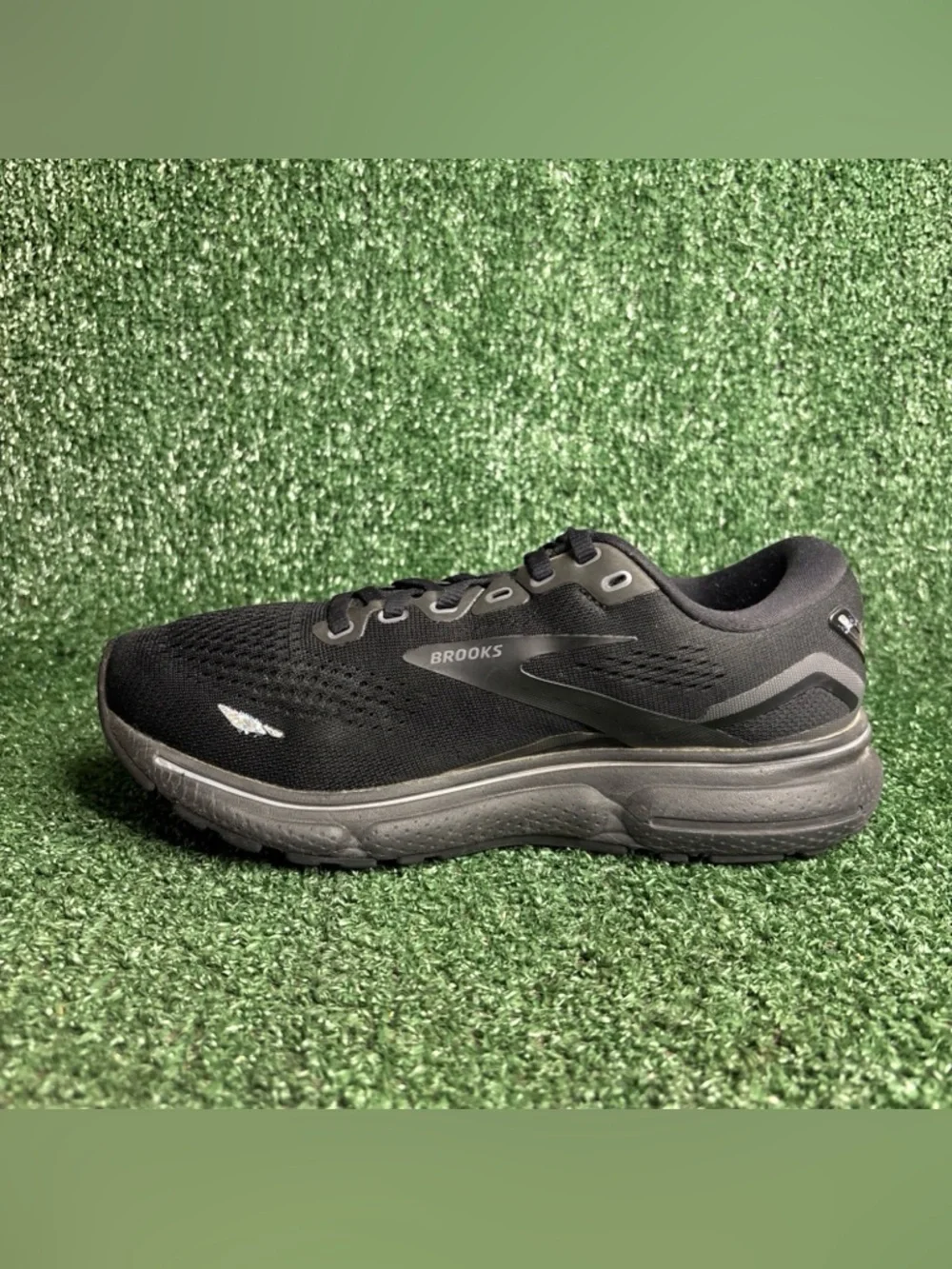 Brooks Ghost 15 Running Shoes Women Size 7 D Wide Black Comfort Low Sneakers‎